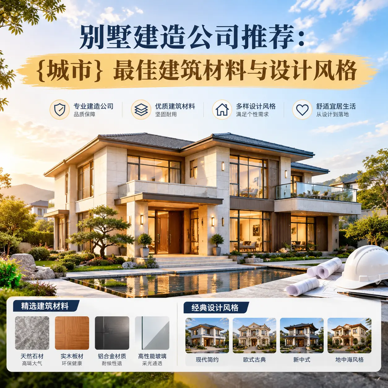 别墅建造公司推荐: 江口 最佳建筑材料与设计风格