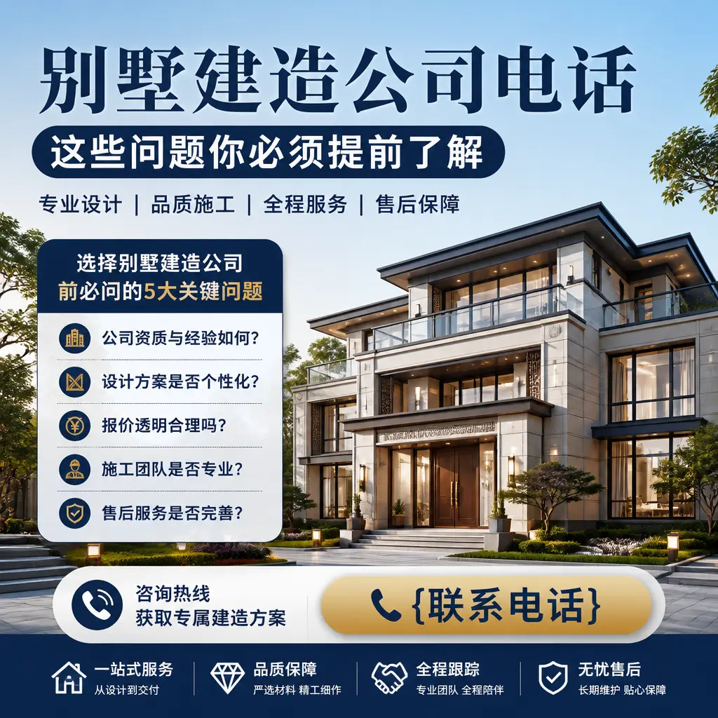 江口别墅建造公司电话，这些问题你必须提前了解