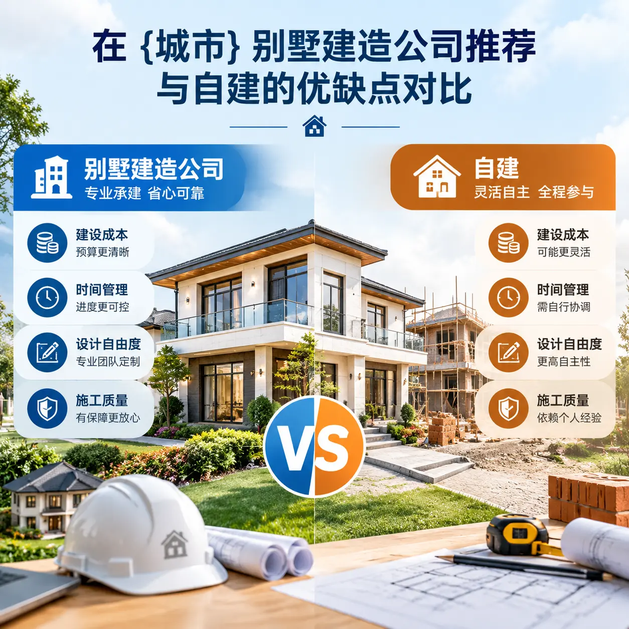 在 江口 别墅建造公司推荐与自建的优缺点对比